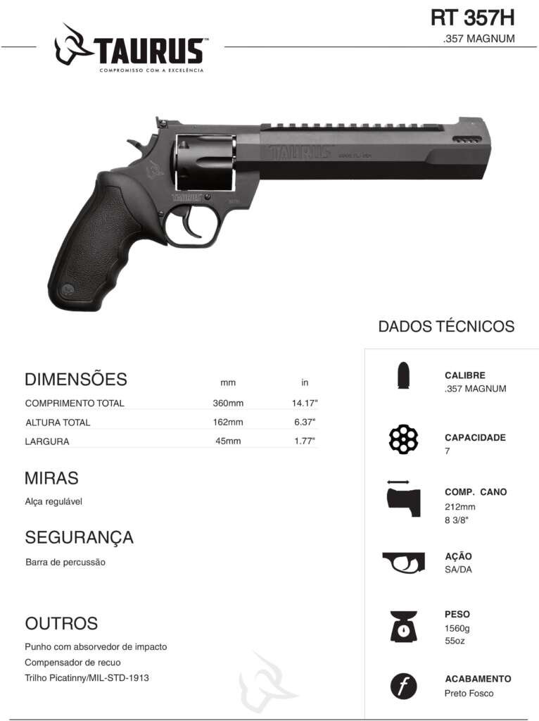 armas no paraguai, comprar revolver 357h raging hunter