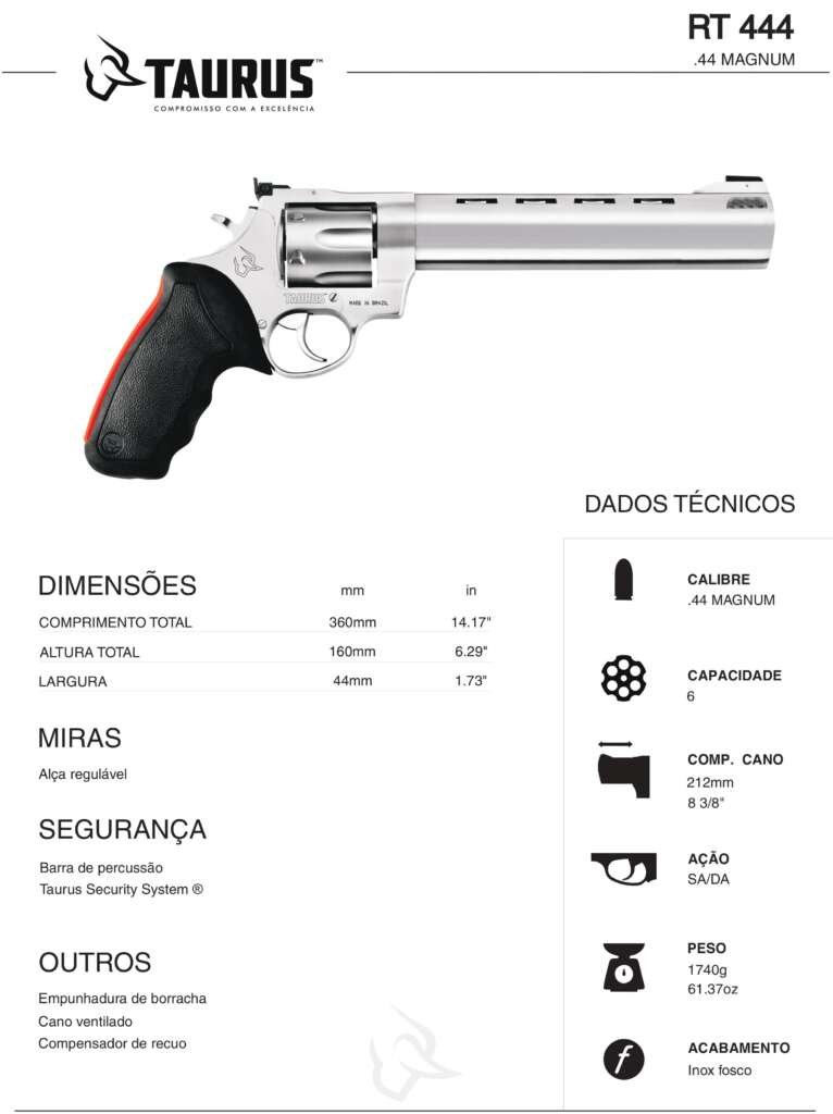 armas no paraguai, comprar revolver rt 444