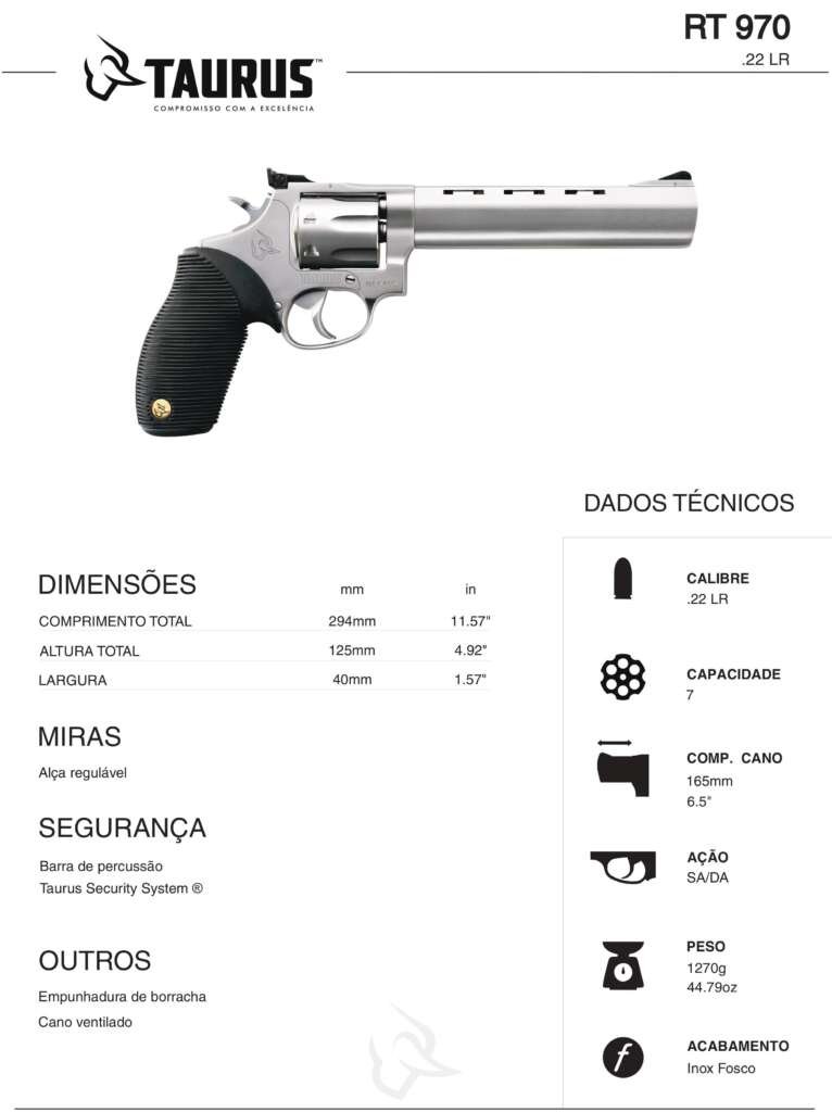 armas no paraguai, comprar revolver rt 970